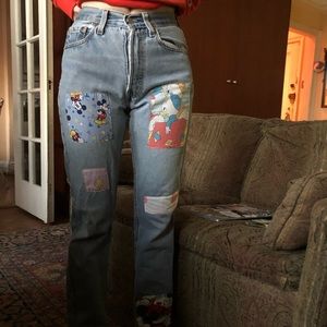 Levi’s jeans with Disney patchwork